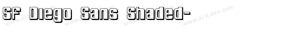 SF Diego Sans Shaded字体转换